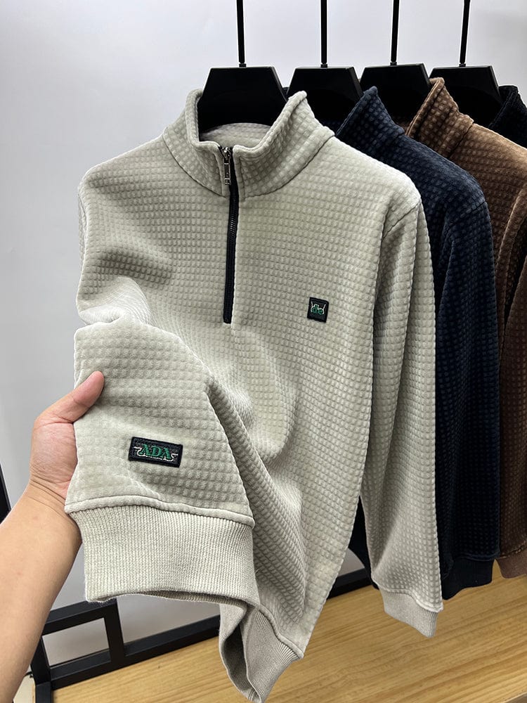 Half-Zip Alpaca Fleece Pullover