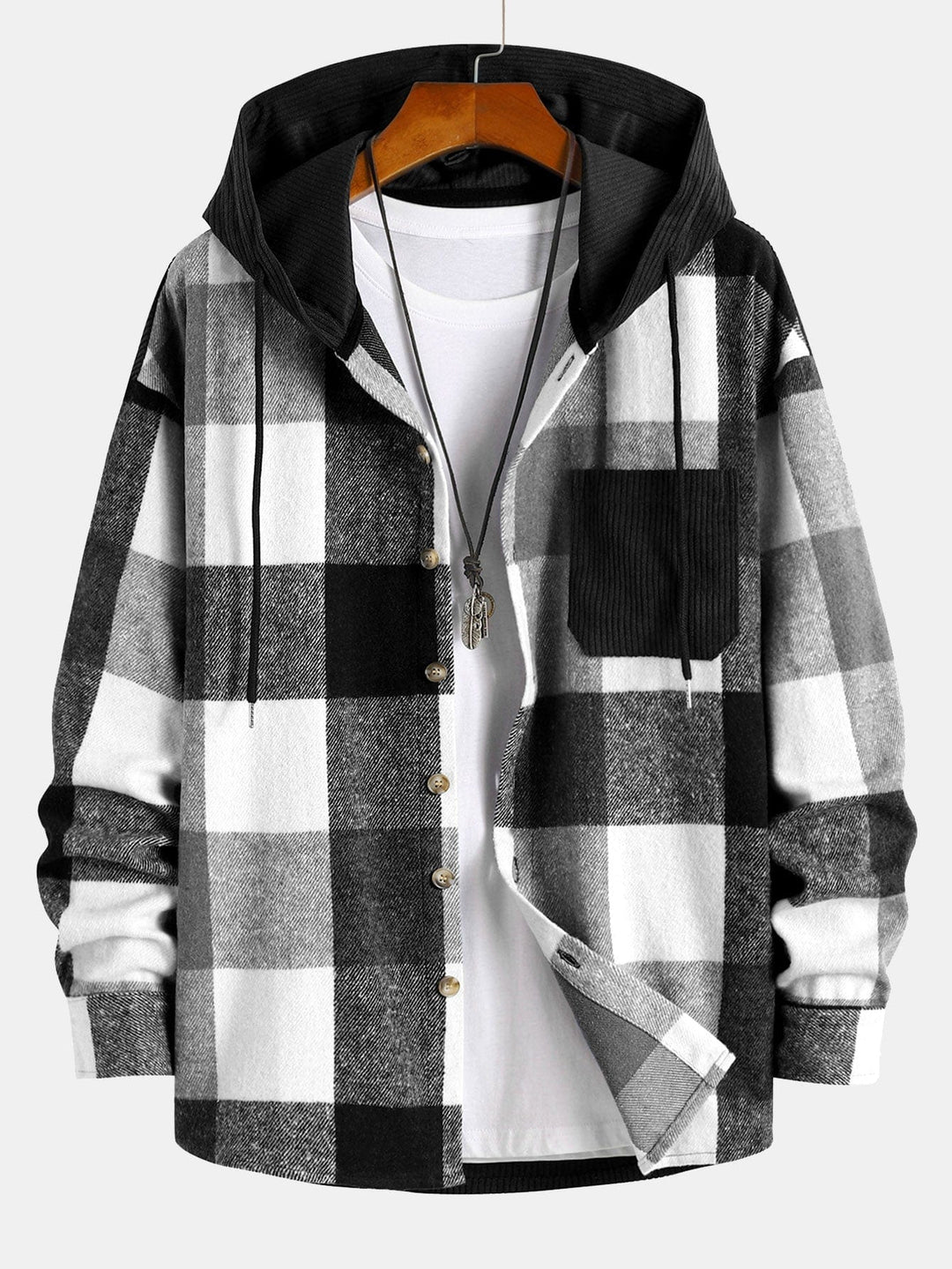 Corduroy Hooded Shirt