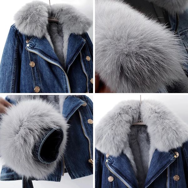 Arianna Denim Fur Jacket
