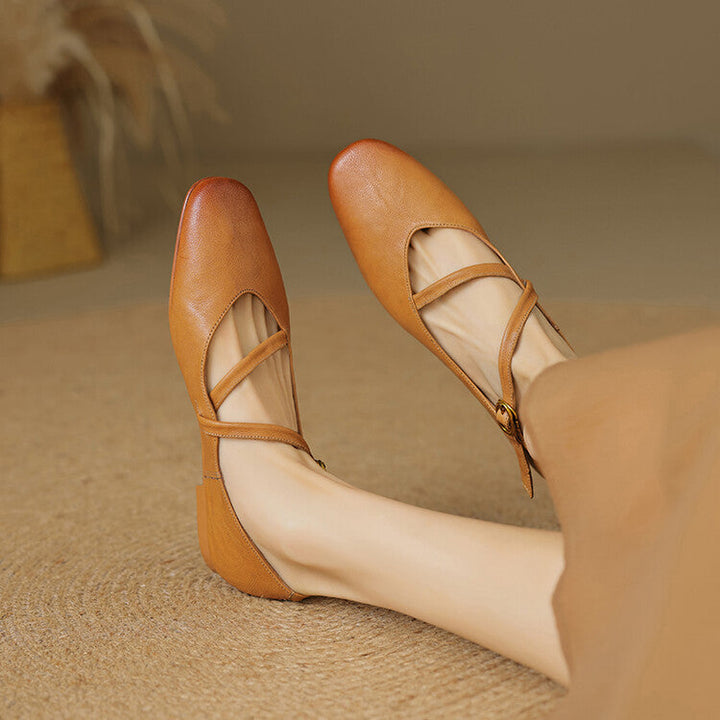 Serena Leather Flats