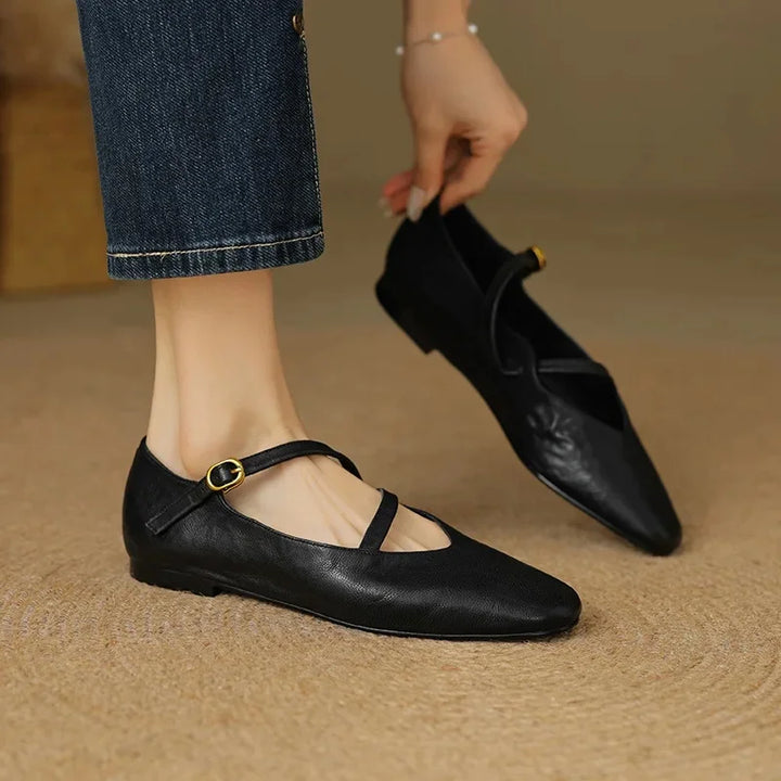 Serena Leather Flats