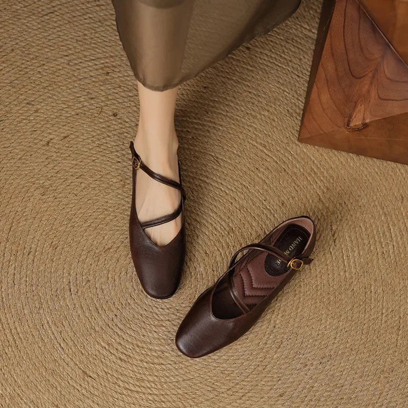 Serena Leather Flats