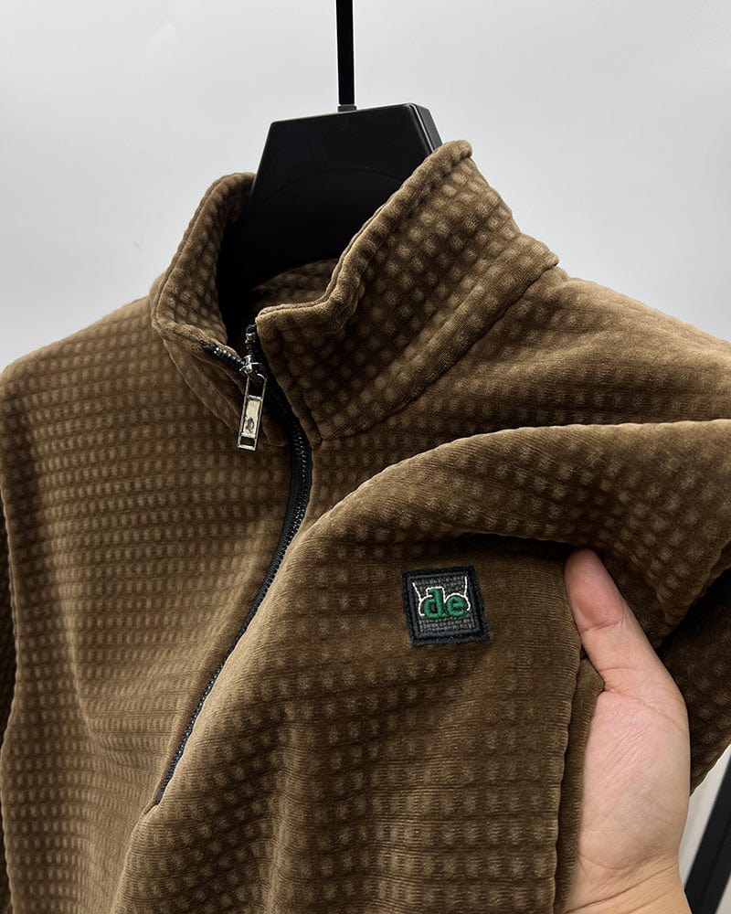 Half-Zip Alpaca Fleece Pullover