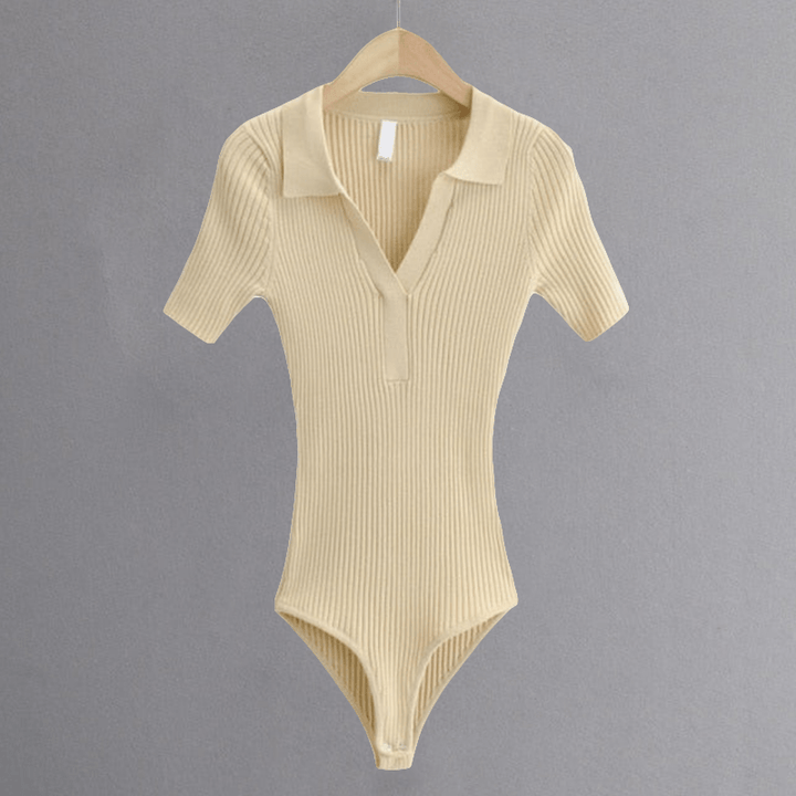 Calienne Classic Rib-Knit Bodysuit