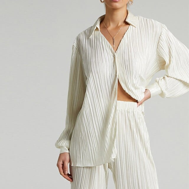 Scarlett Satin Ribbed Leisure Set