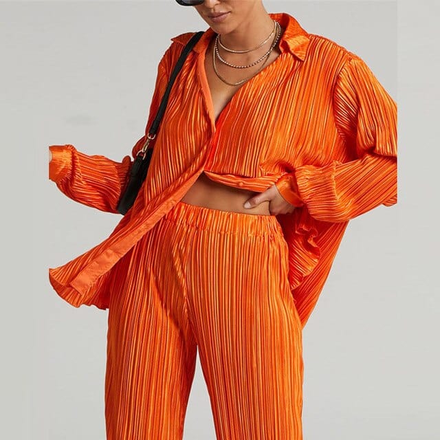 Scarlett Satin Ribbed Leisure Set