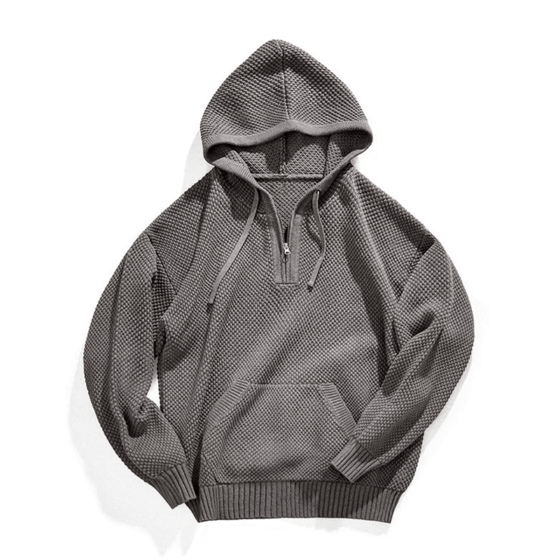 Rockfella Half-Zip Knitted Hoodie