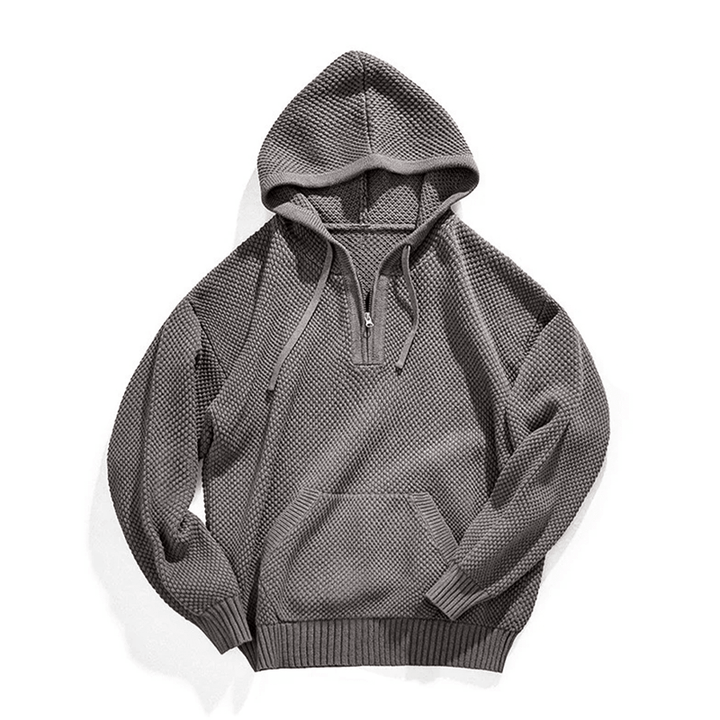 Rockfella Half-Zip Knitted Hoodie