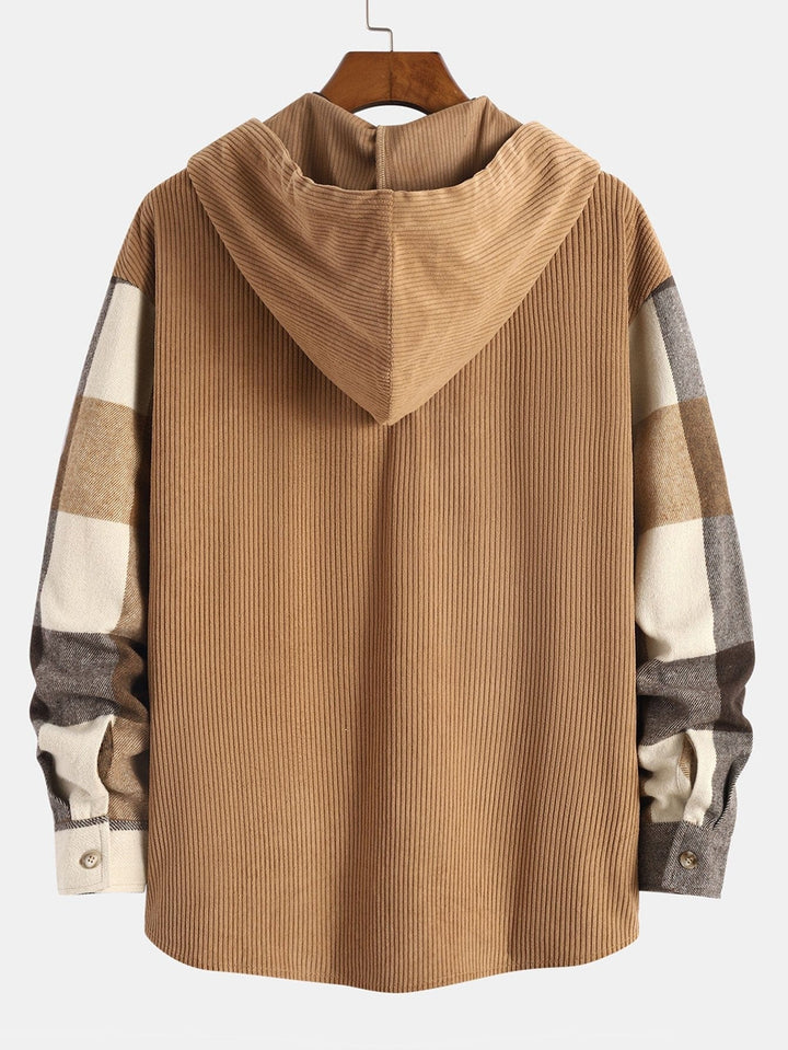 Corduroy Hooded Shirt