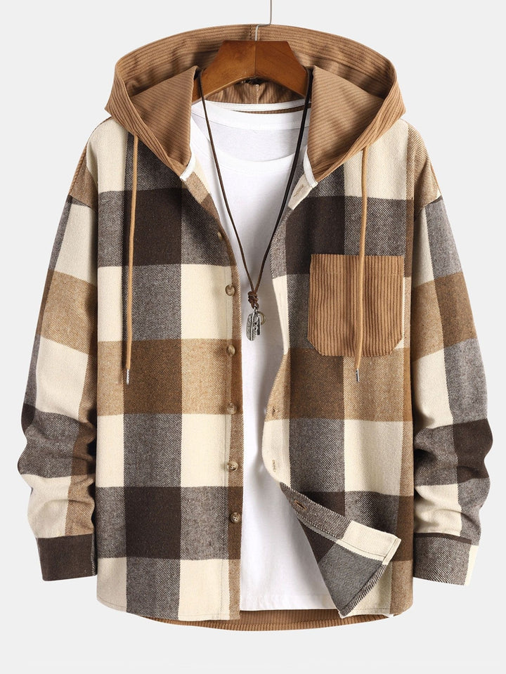 Corduroy Hooded Shirt