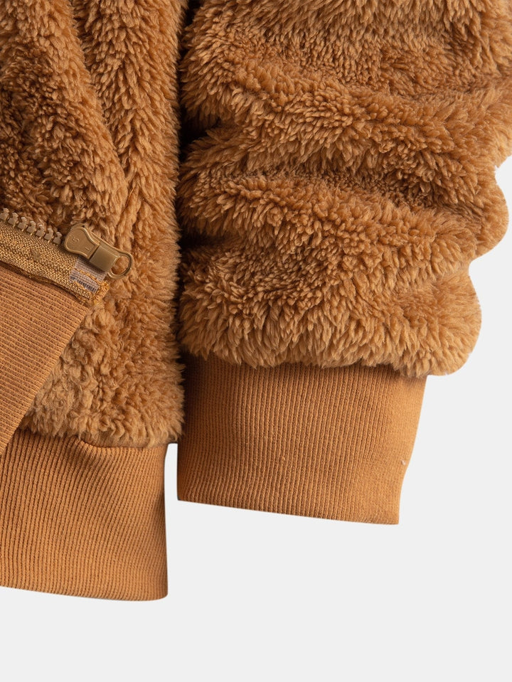 Teddy Zip Up Hooded Coat
