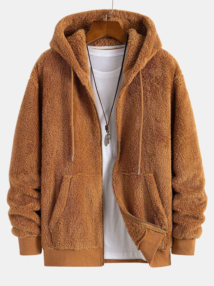 Teddy Zip Up Hooded Coat
