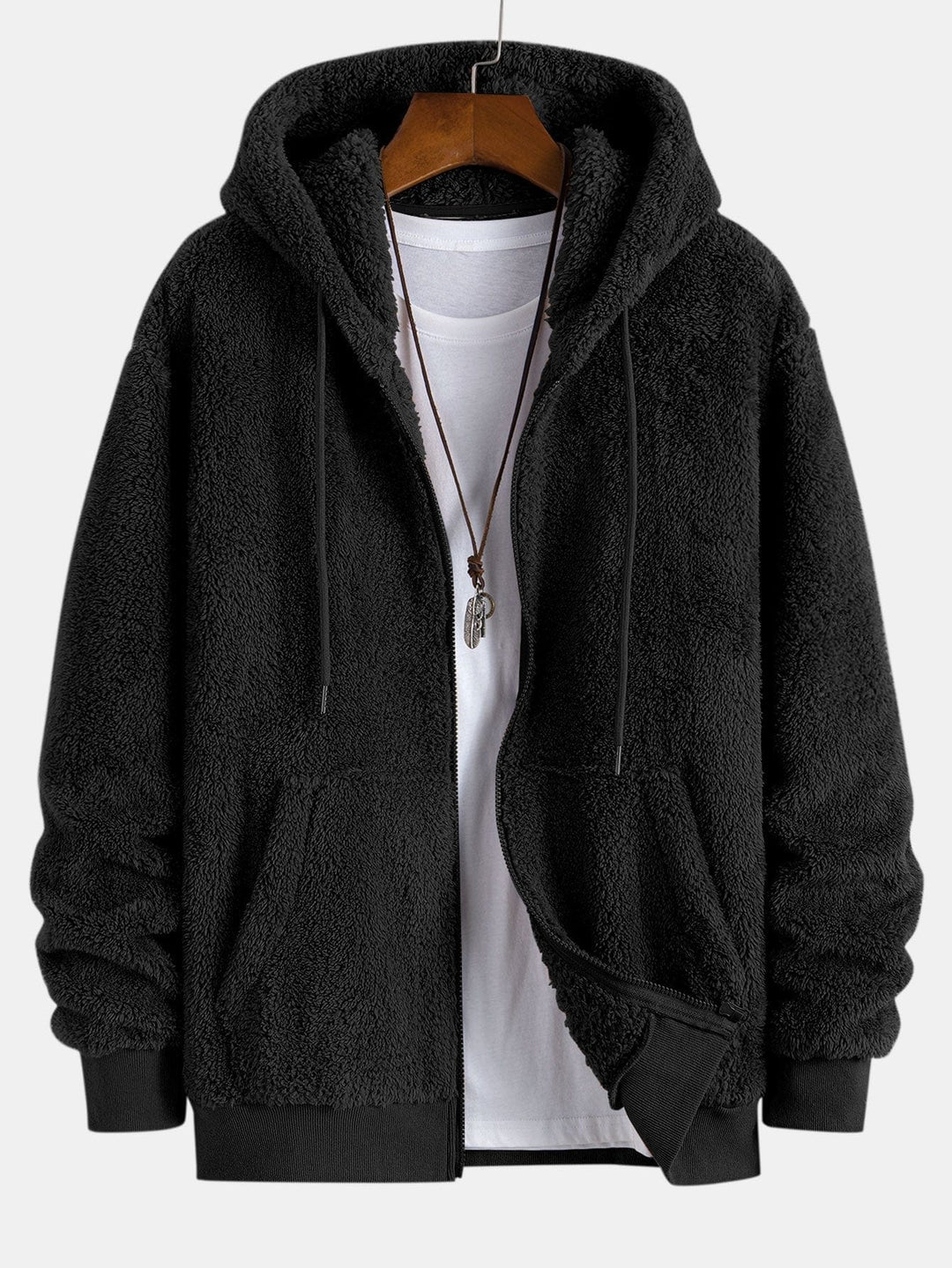 Teddy Zip Up Hooded Coat