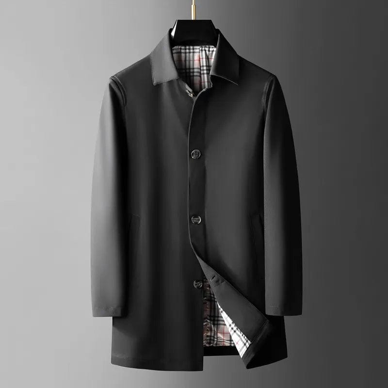 Leery Plaid Overcoat