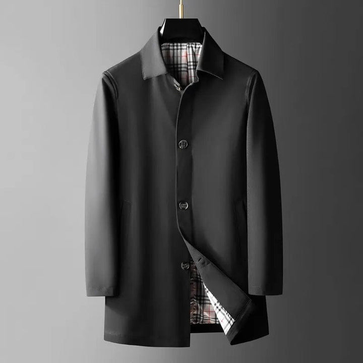 Leery Plaid Overcoat