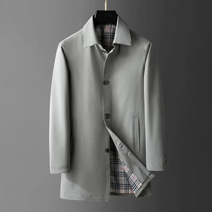 Leery Plaid Overcoat