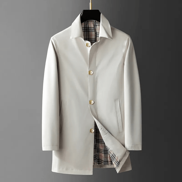Leery Plaid Overcoat