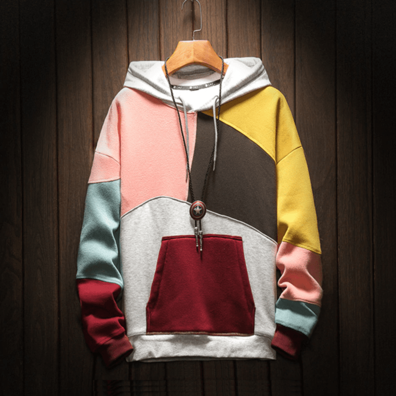 Colourful Patchwork Hoodie