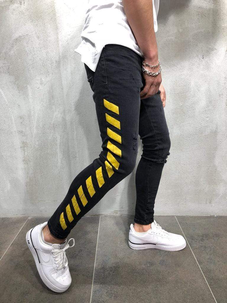 Yellow Stripes Jeans