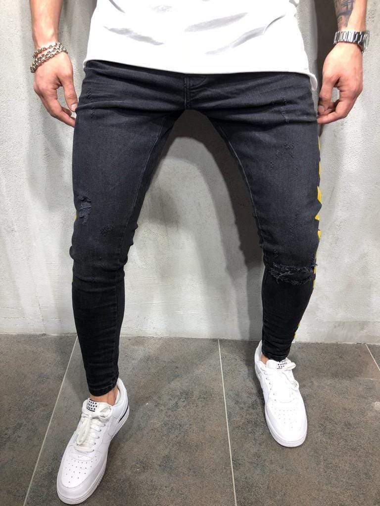Yellow Stripes Jeans