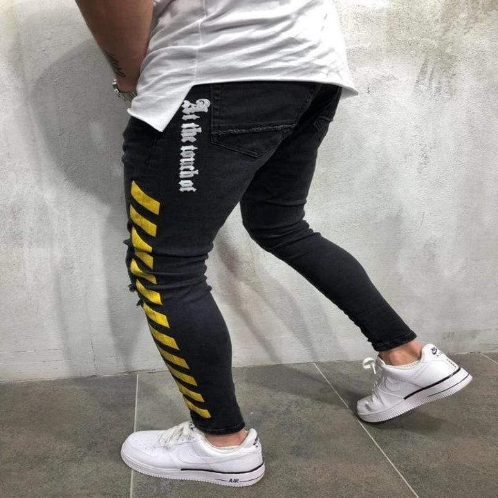 Yellow Stripes Jeans