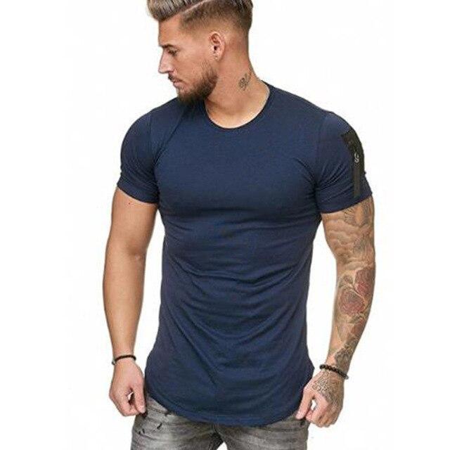 Zipper Shoulder Longline T-Shirt