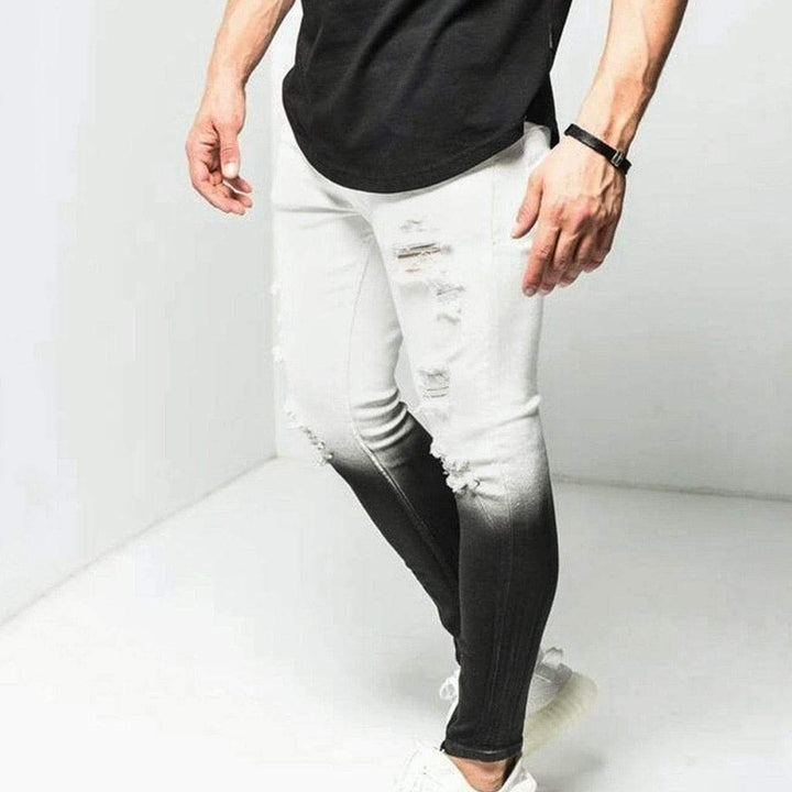 Gradient Distressed Jeans