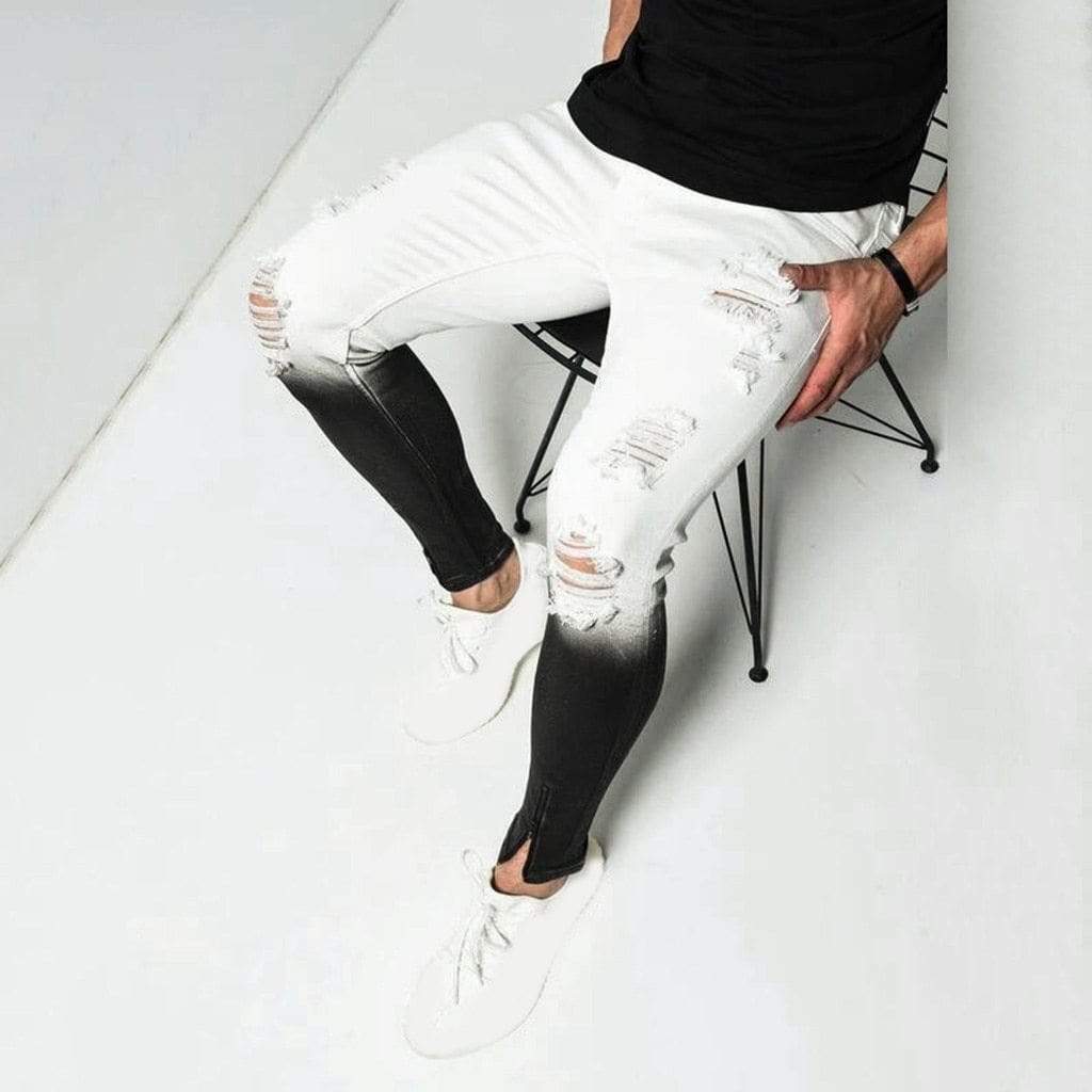 Gradient Distressed Jeans